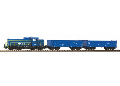 Garnitura cu SM42 si tren marfa PKP - H0 PIKO 97937.tren